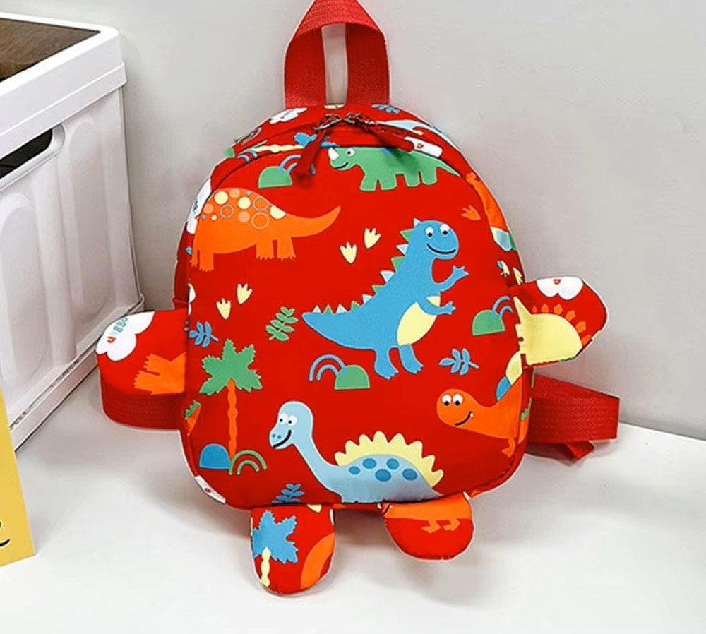 Unisex dinosaur backpack for kindergarteners, cute kids school bag with ample storage, water-resistant material