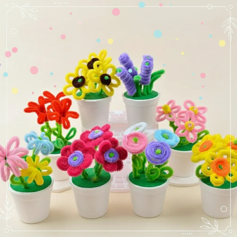 Unisex DIY Flowerpot Craft Kit for kids, perfect for creative fun & home decor