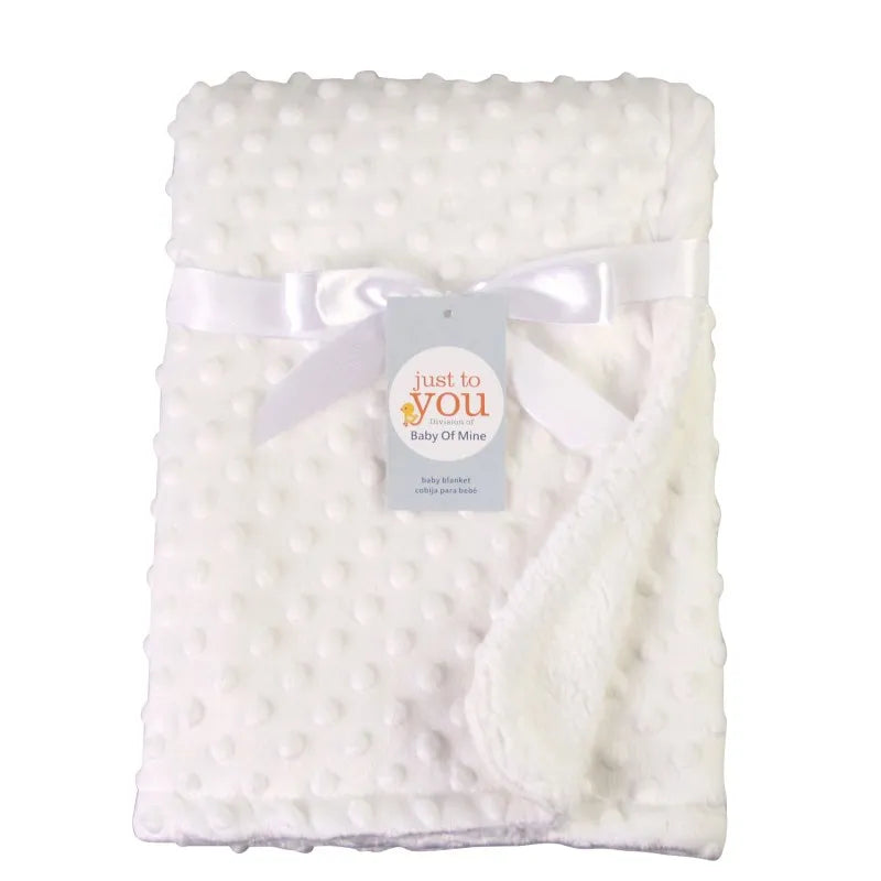 Textured double layer cotton baby blanket, perfect for creating a soothing environment for your baby.