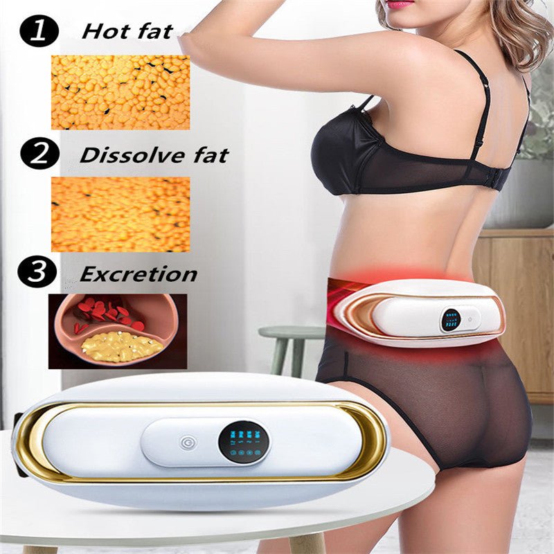 Unisex electric waist massager for abdominal toning and fat burning. Ideal for fitness, wellness, and weight loss.