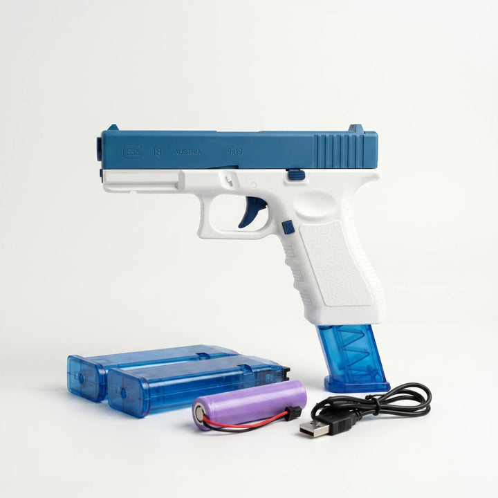 High-performance electric water gun. Advanced water blaster with rechargeable battery for ultimate outdoor water games.