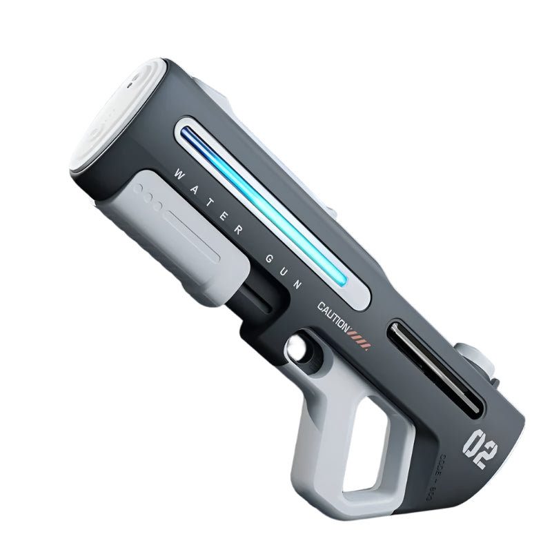 Electric water toy gun in bright colors, perfect for unisex summer water play