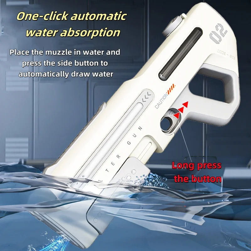 Unisex water blaster with ergonomic design, an electric toy gun for summer activities