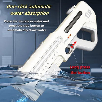 Unisex water blaster with ergonomic design, an electric toy gun for summer activities