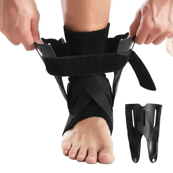 Secure-fit ergonomic ankle support with double stabilizers, a unisex footwear accessory.
