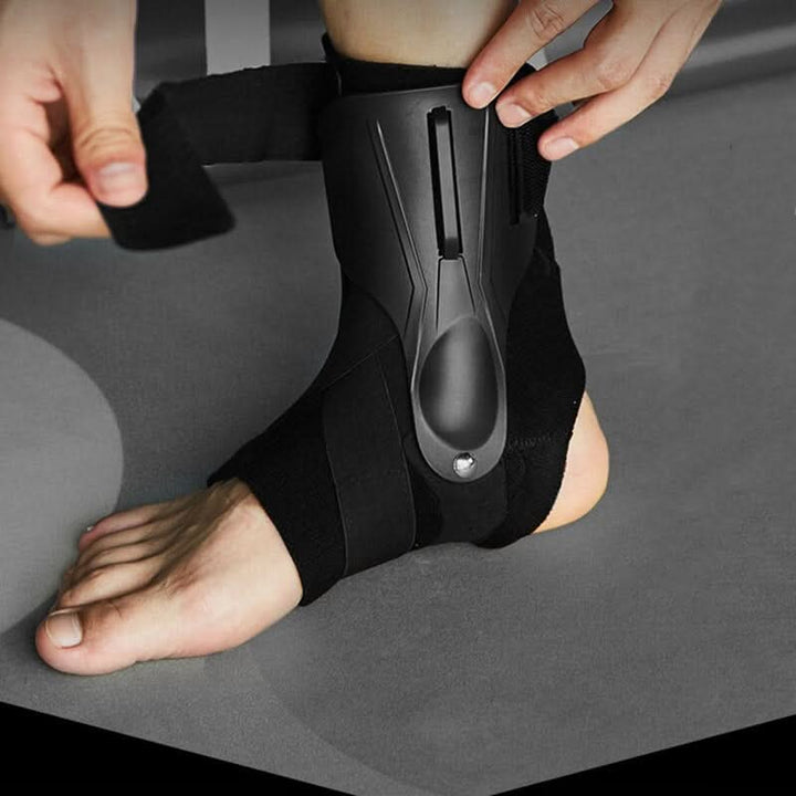 Comfortable ergonomic ankle support with double stabilizers; ideal for unisex fitness.