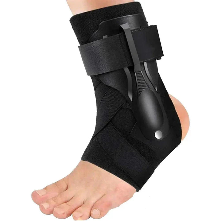 Fitness ankle support with ergonomic design & double stabilizers for joint protection.