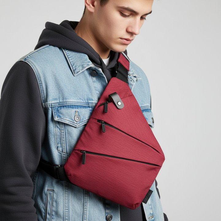 Unisex ergonomic anti-theft shoulder bag, perfect for secure travel & daily carry.