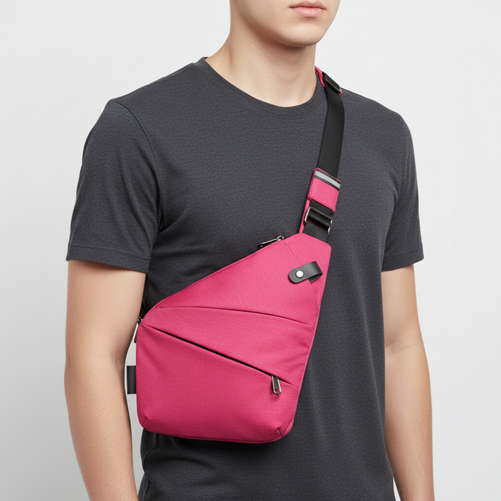 Secure daily carry shoulder bag, ergonomic design protects your valuables on the go.