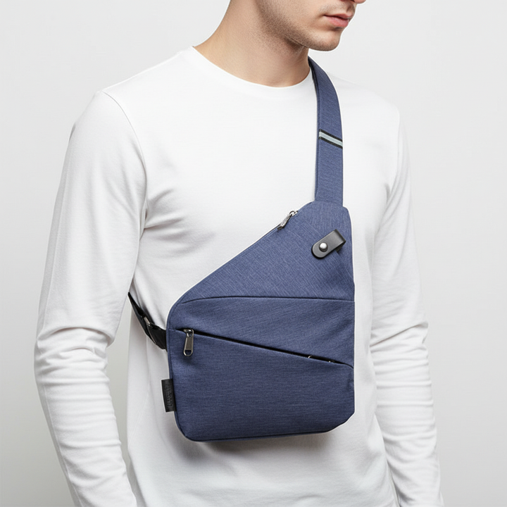 Practical anti-theft crossbody bag, ergonomic and secure for daily commutes & travel.