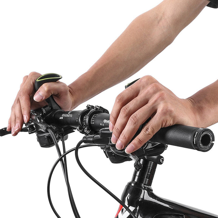 Durable ergonomic mountain bike grips, anti-slip for superior control on rough terrain.