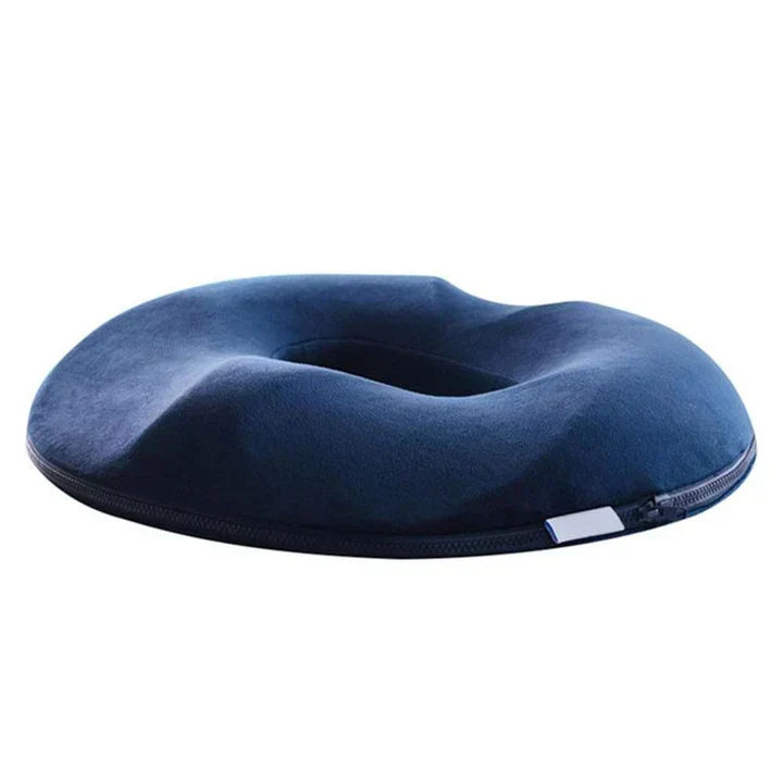 Premium ergonomic donut seat cushion for significant tailbone & coccyx pain relief. Promotes healthy back posture.
