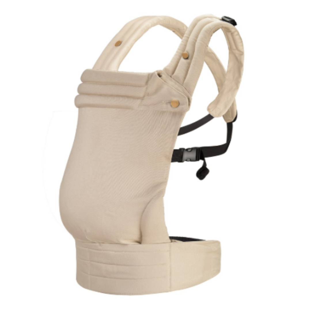 Unisex ergonomic Mei Tai baby carrier for newborns, adjustable and breathable cotton fabric