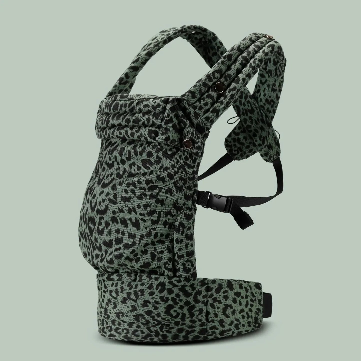 Breathable Mei Tai baby carrier with long straps, demonstrating tying options for secure fit