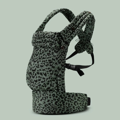 Breathable Mei Tai baby carrier with long straps, demonstrating tying options for secure fit