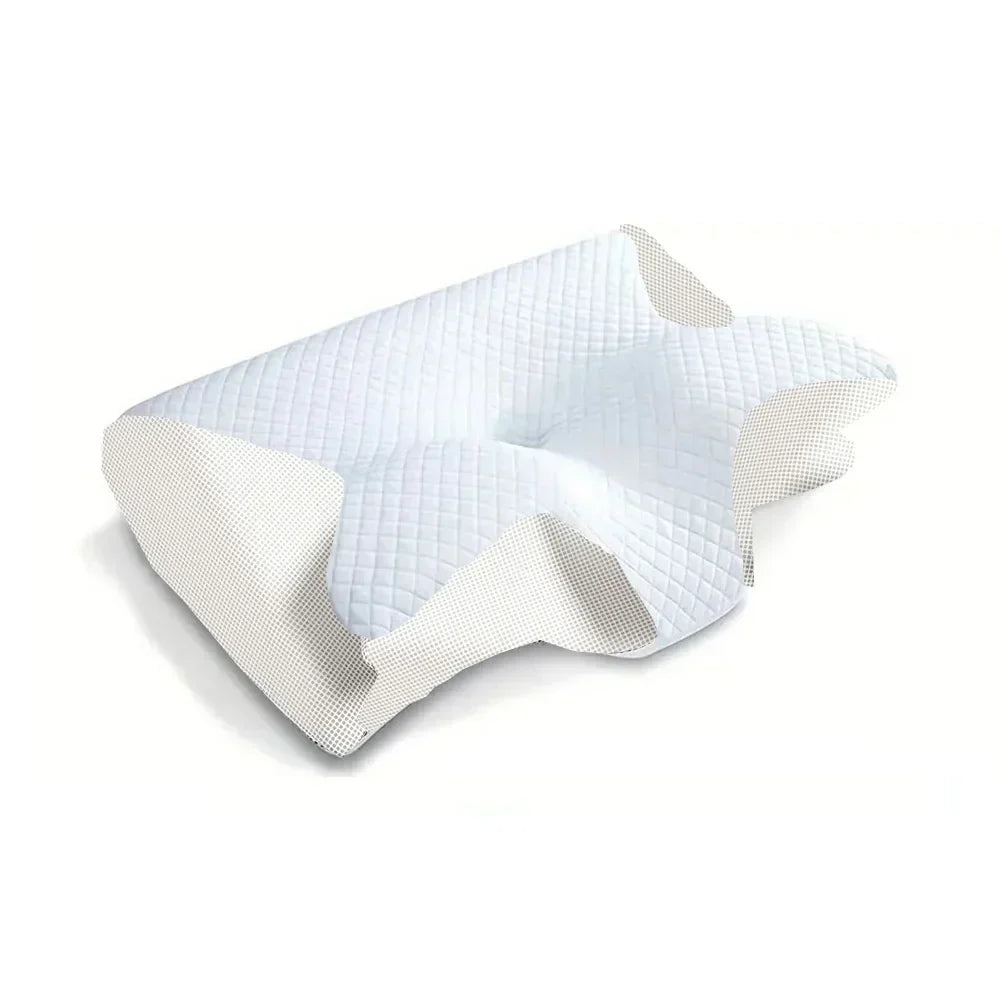 RestAlign 2-in-1 memory foam cervical pillow with ergonomic contour for superior neck & shoulder support.