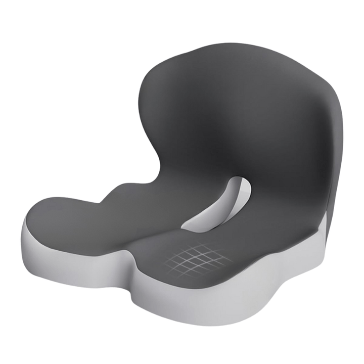 Unisex ergonomic memory foam seat cushion for versatile use; office, car, or home back pain relief.