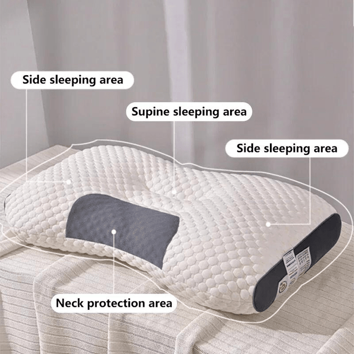 Unisex memory foam orthopedic pillow. Ergonomic design for neck & back support, offering superior pain relief & sleep.