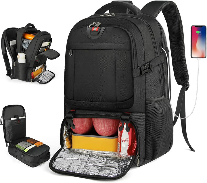 Unisex extra-large travel backpack with USB port, ideal for commuting, work, or adventure. Durable & water-resistant.