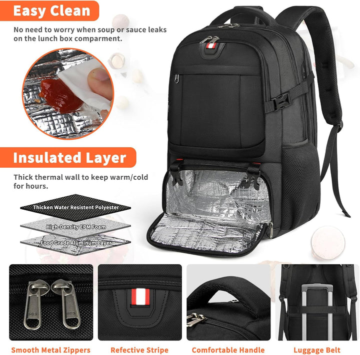 Organized travel backpack: extra-large, multiple compartments, laptop sleeve. Ideal for extended trips & everyday carry.