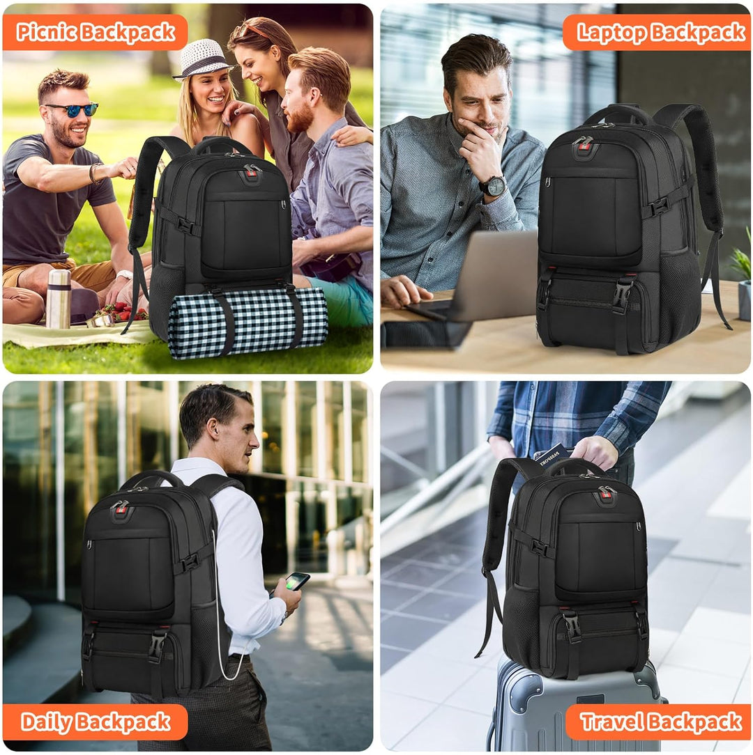 Durable & water-resistant unisex travel backpack. Extra-large capacity for adventure, work, or student use.