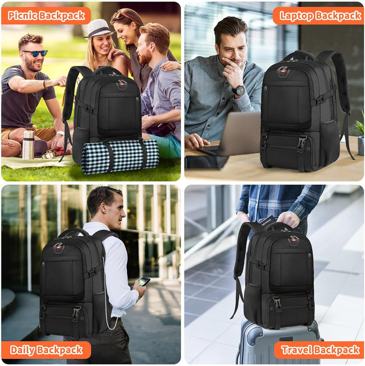 Durable & water-resistant unisex travel backpack. Extra-large capacity for adventure, work, or student use.