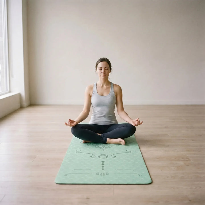 Unisex extra-wide exercise mat for home workouts. Thick, non-slip fitness mat for yoga, Pilates & floor exercises.