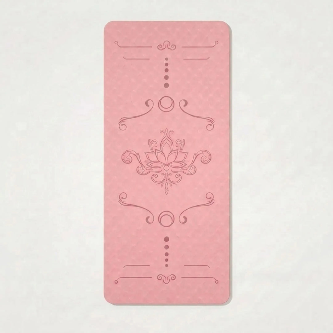Versatile extra-wide sports mat for home workouts. Thick, non-slip yoga & Pilates mat for stretching & floor exercises.