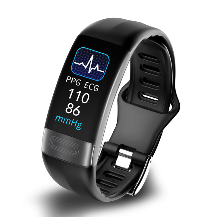 Unisex FDA Approved Wrist Blood Pressure Monitor with EKG, heart rate, and health tracking features.