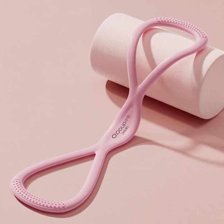 Unisex Figure 8 resistance band for posture correction, core training, and muscle toning. Ideal for home gym workouts.
