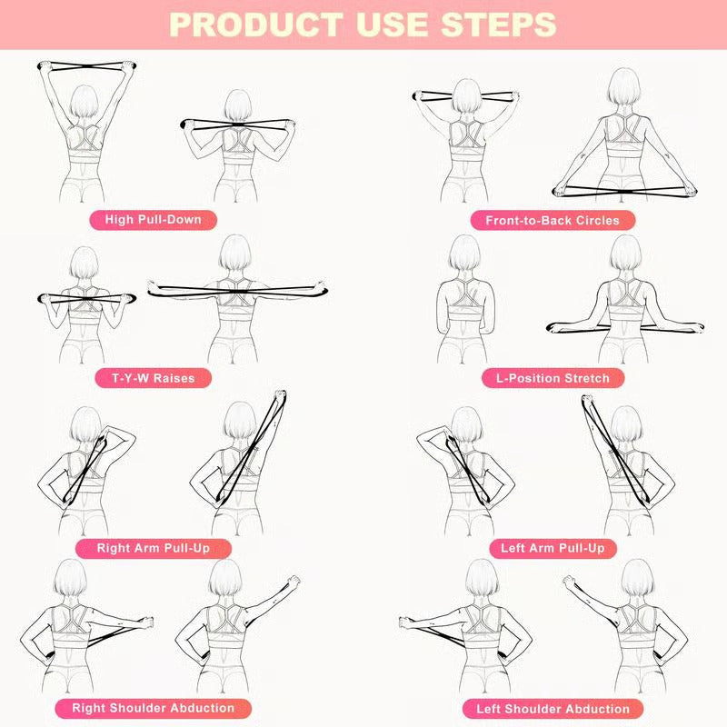 Durable Figure 8 resistance band for effective core training, full-body exercise, and posture improvement.