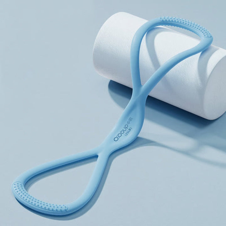 Versatile Figure 8 resistance band for fitness, workout routines, and improving body posture. Home gym essential.