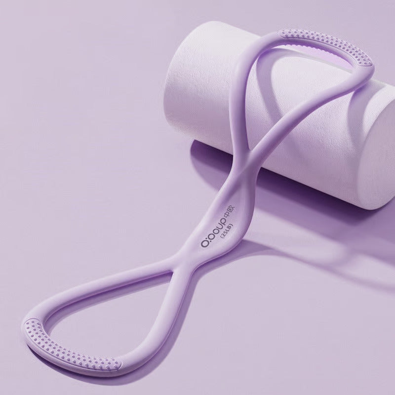 Ergonomic Figure 8 resistance band for posture correction, increasing flexibility, and muscle strengthening.