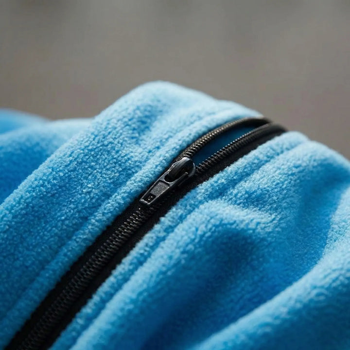 Cozy unisex fleece envelope sleeping bag. Ideal for camping, travel & outdoor adventures. Portable & warm.