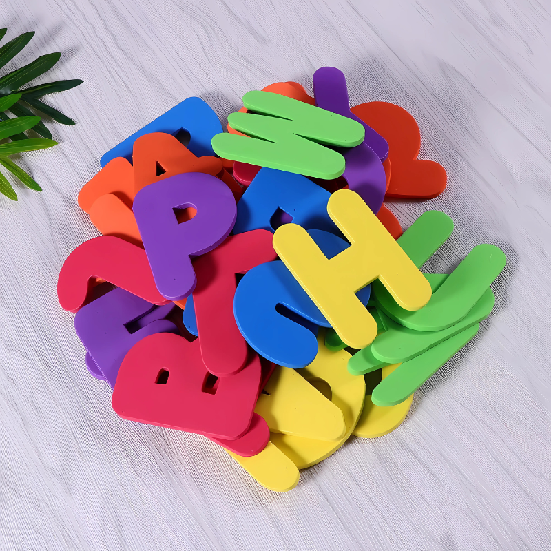 Unisex Floating Foam Bath Letters & Numbers Set, colorful educational bath toys for toddlers, sensory play