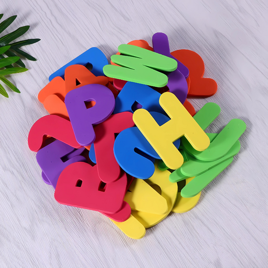 Unisex Floating Foam Bath Letters & Numbers Set, colorful educational bath toys for toddlers, sensory play