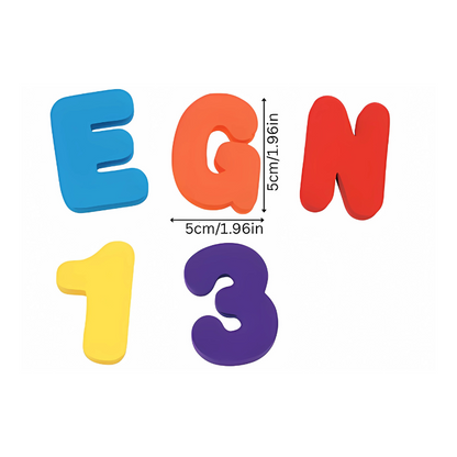 Kids' educational foam letters and numbers for bath time, learning toy set for early development