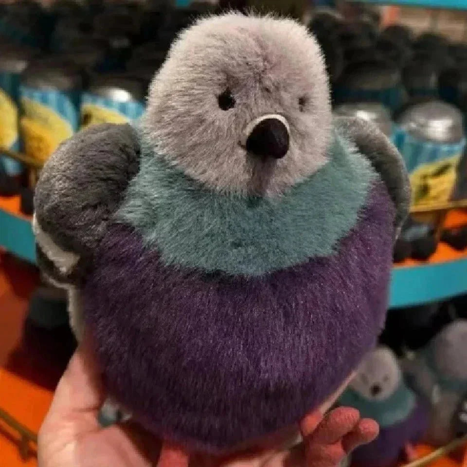 Charming pigeon soft toy, incredibly fluffy & cuddly, a unisex animal plush perfect for any child's room.