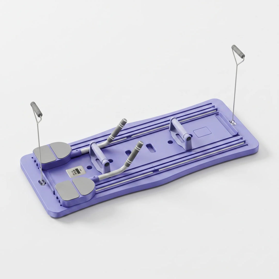 Portable pilates fitness board for compact home gyms, ideal for strength training and exercise.