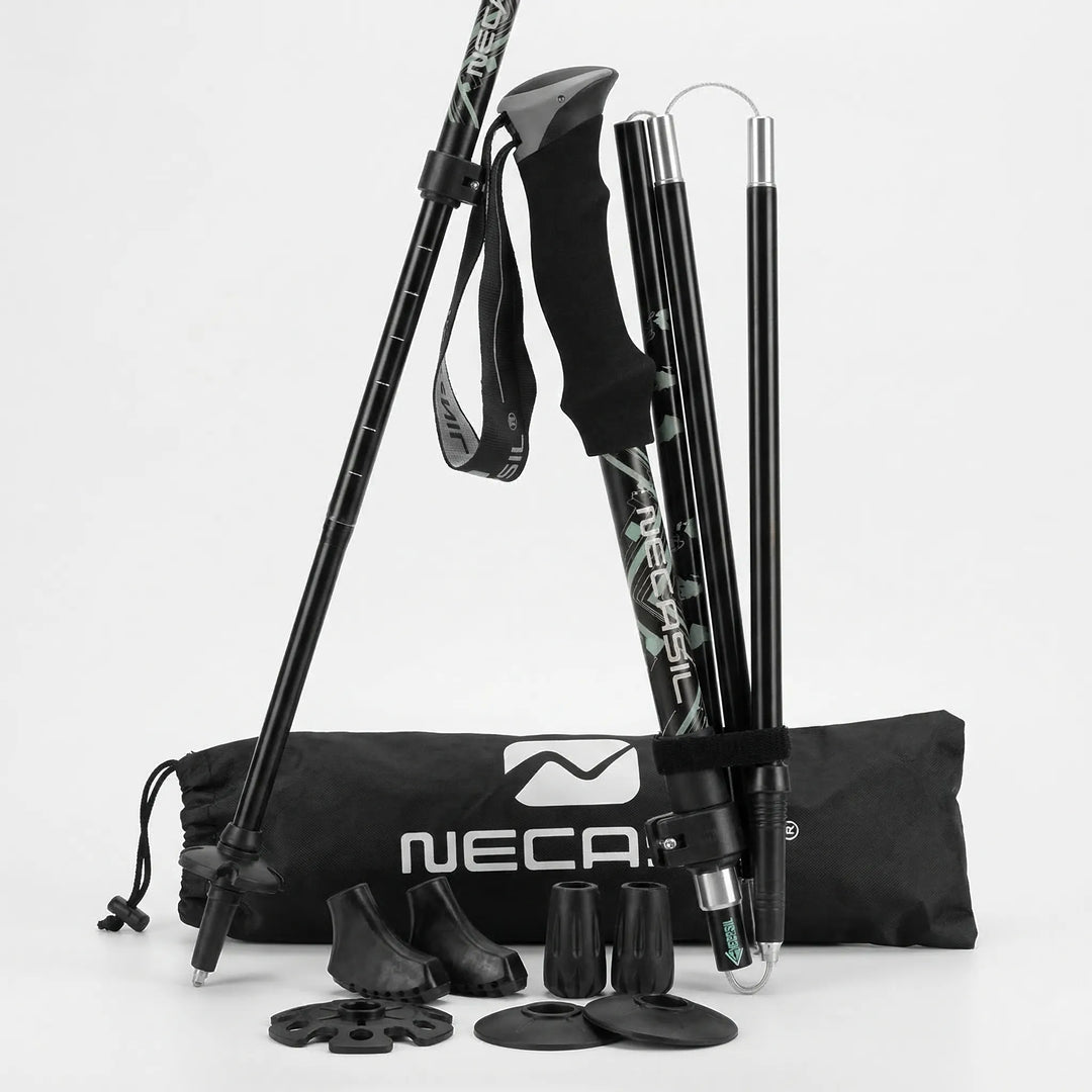 Durable trekking poles for hiking, trail walking, & nordic walking, enhancing outdoor adventures.