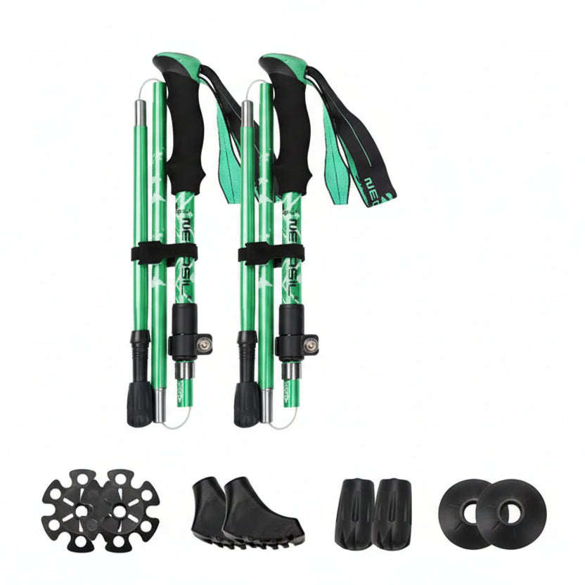 Essential outdoor equipment: unisex foldable trekking poles for all hiking & trail conditions.
