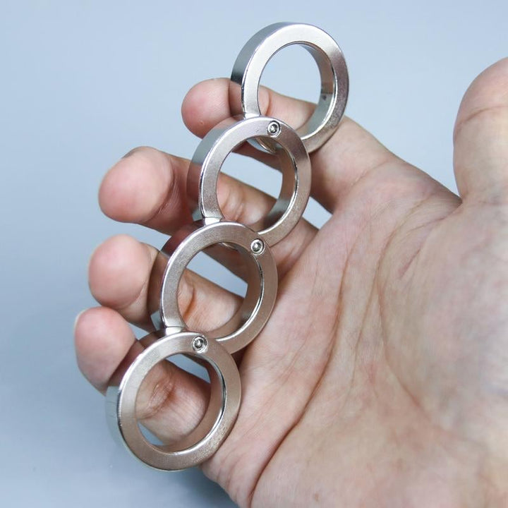 Unisex folding four-finger fidget ring. An effective stress & anxiety relief tool for portable calm & focus.