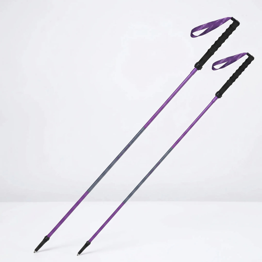 Essential outdoor gear: Lightweight, collapsible aluminum trekking pole with quick-lock for hikers.