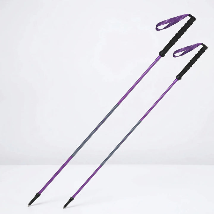 Essential outdoor gear: Lightweight, collapsible aluminum trekking pole with quick-lock for hikers.