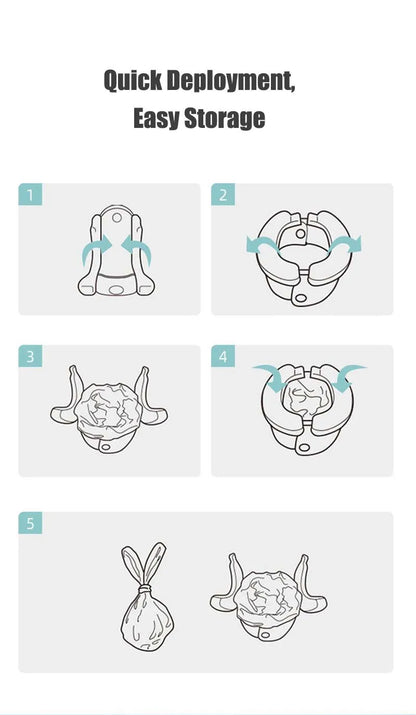 Kids hygiene solution: a portable folding potty training seat for toddlers, essential travel gear