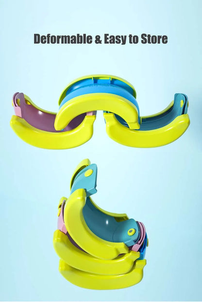 Baby accessories: unisex travel potty seat, shown with its sturdy construction for reliable use