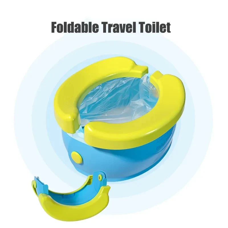 Portable toilet seat for babies, designed for unisex use, essential baby accessory for adventures