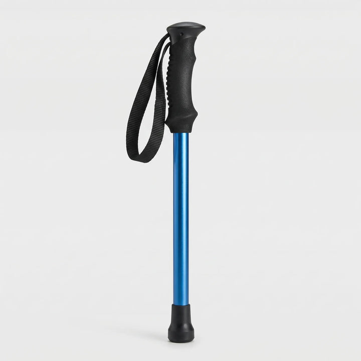 Foldable 4-section trekking pole, compact & ultralight for easy travel & storage.