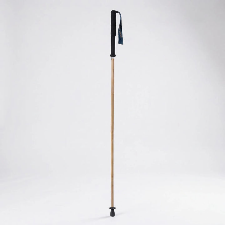 Portable folding hiking pole with a compact design, perfect for easy packing and travel on any outdoor trail.