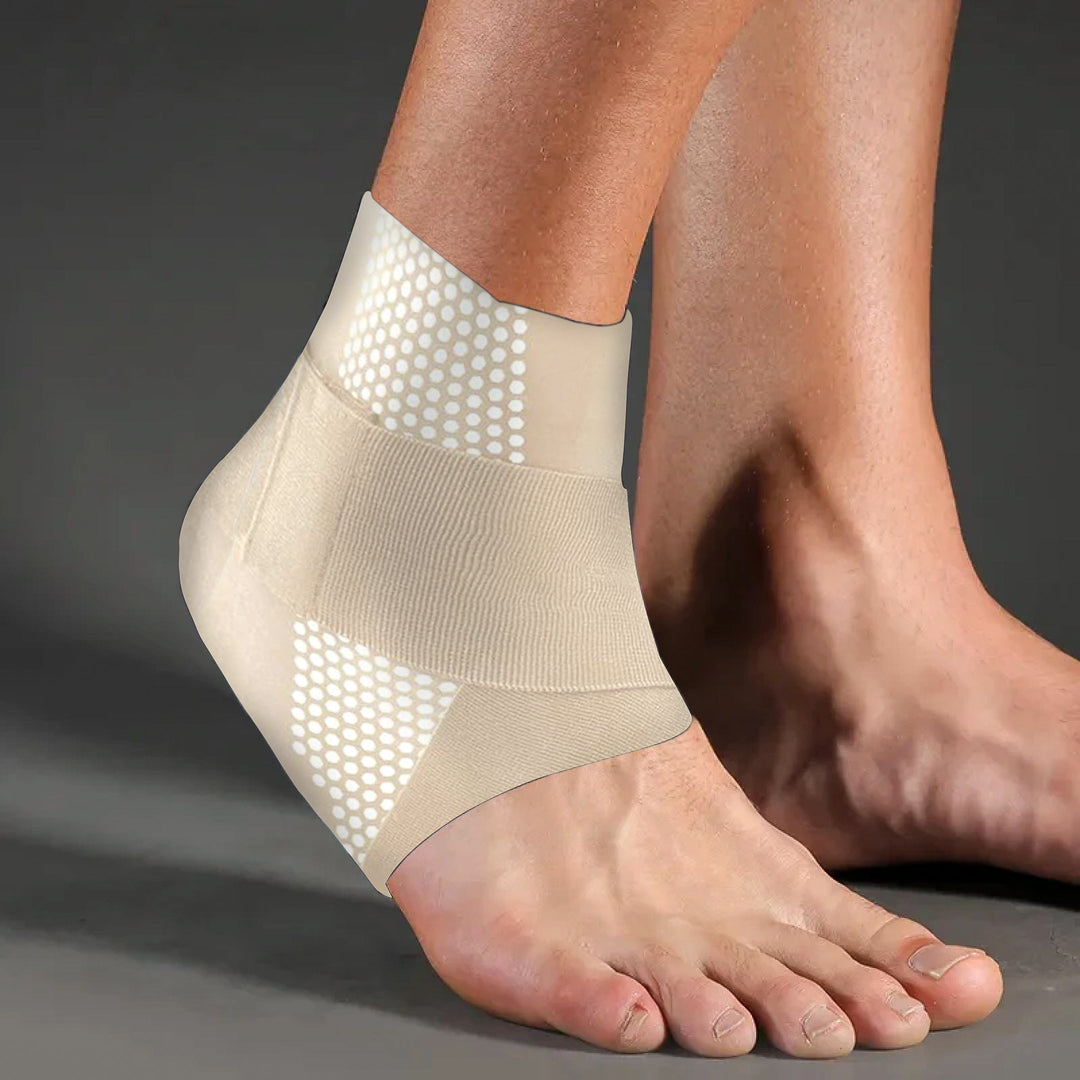 Unisex football ankle support brace for athletic injury prevention. Lightweight & breathable.